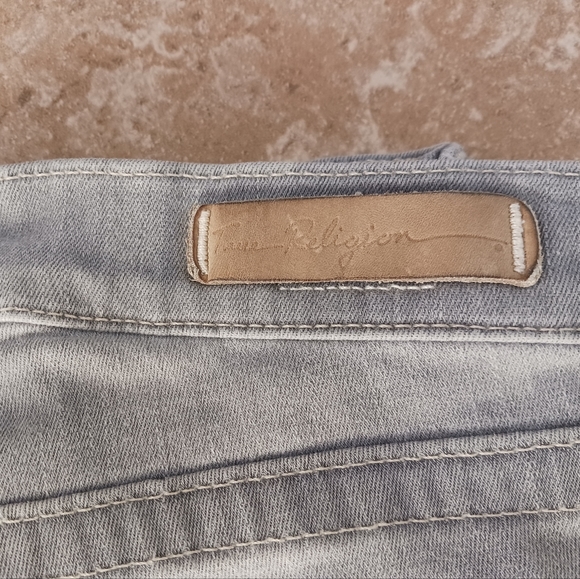 Exclusive True Religion Halle Super Skinny Grey Denim Jeans 26 - Picture 5 of 8